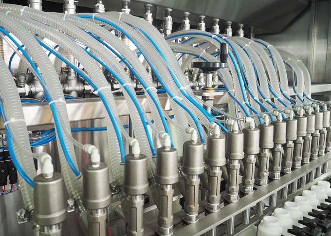 High Efficiency Coconut / Olive Oil Filling Machine No Leaking With Servo Filler