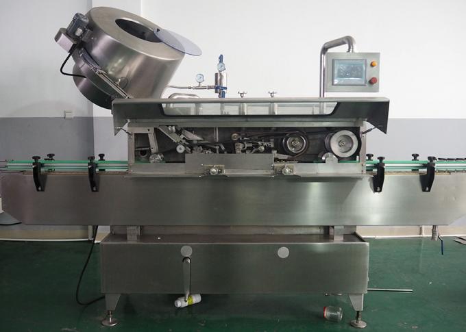 Sauces Jam Glass Bottle Capping Machine , Twist Off Cap Vacuum Lug Capping Machine