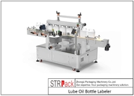 Lube Oil Bottle Labeling Machine Front Back Two Sides