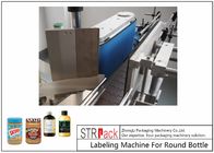 Roll Sticker Type Automatic Labeling Machine For Round Glass / Plastic Bottle