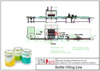Industrial Automatic Liquid Filling Line With Piston Filling Machine And Automatic Bottle Labeler