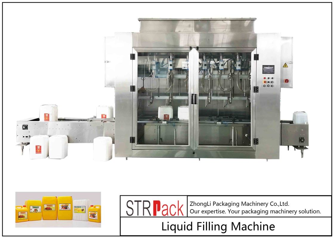 Net Weigh 6 Head Liquid Filling Machine For Pesticide Chemicals And Fertilizer Automatic Liquid Filling Machine