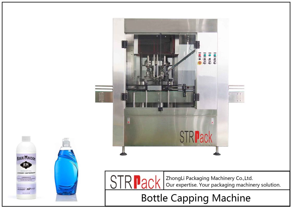 120 CPM Speed Automatic Bottle Capping Equipment For Water Bottle / Condiment Container Caps