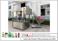 Automatic Powder Filling Capping Line With Auger Dosing Filler For Bottles Jars