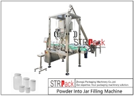 Automatic Jar Powder Filling Machine 50L Hopper For Pharmaceutical Foodstuff