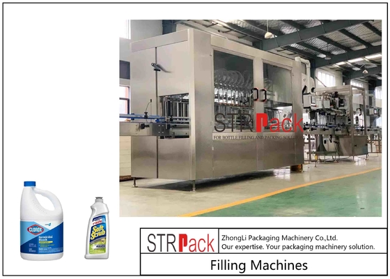 Chemical Doser Automatic Bleach Acid Filling Machines Pseudoephdrine HCL Gravity Feed