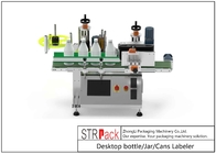 Desktop Jar / Cans Bottle Labeling Machine 20 - 60pcs/Min
