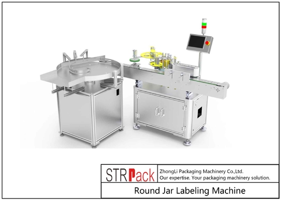 Round Jar Labeling Machine Self Adhesive 110V / 220V / 380V