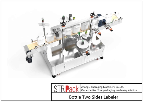 Two Sides Flat Bottle Labeling Machine Servo System 380V