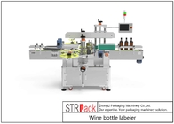 Two Sides Servo System Wine Bottle Labeler Opaque / Transparent Label