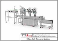 STR-ALS Bottle Labeling Machine Clamshell Container Labeler 95 - 120 Pcs/Min
