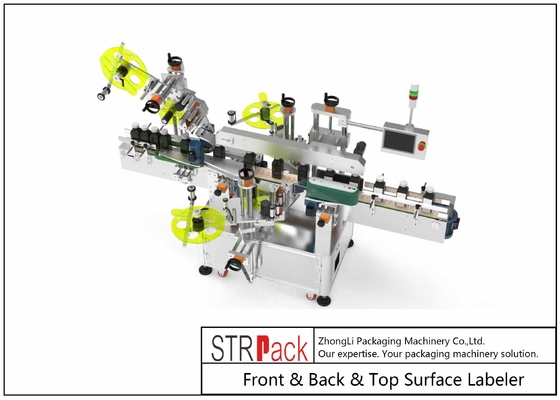 Front Back Top Surface Bottle Labeling Machine Servo system Driving