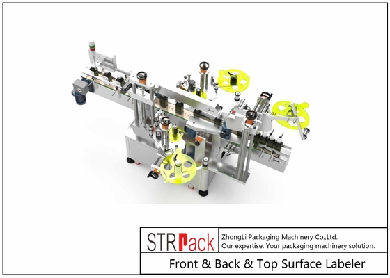 Front Back Top Surface Bottle Labeling Machine Servo system Driving