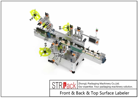 Front Back Top Surface Bottle Labeling Machine Servo system Driving