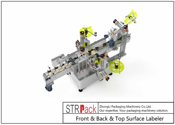 Front Back Top Surface Bottle Labeling Machine Servo system Driving