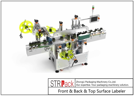 Front Back Top Surface Bottle Labeling Machine Servo system Driving