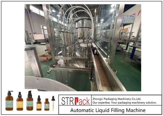 Customized 50ml 100ml Cosmetic Lotion Liquid Bottle Filling Capping Machine 220V / 50Hz