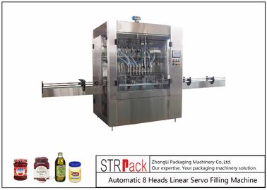 30-80 B/MIN Automatic 8 Heads Linear Servo Motor Control Piston Filling Machine For 0.5-5L