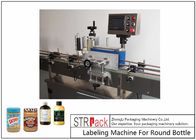 Roll Sticker Type Automatic Labeling Machine For Round Glass / Plastic Bottle