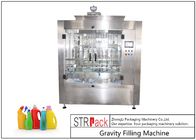 Touch Screen Control Automatic Liquid Filling Machine , Time Gravity Liquid Filling Equipment