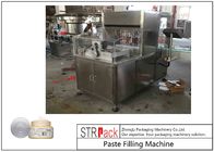 Servo Motor Control Paste Filling Machine , 5g-100g Jar Cosmetic Cream Filling Machine