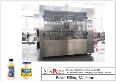 Customized Mayonnaise / Ketchup Filling Machine , High Viscosity Piston Filler