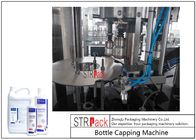 Rotary Bottle Capping Machine / 4 Heads Rotary Capping Machine For Plastic Screw Caps