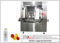 Press Push On Automatic Bottle Capping Machine 8 Heads For Edible Oil / Talcum Powder