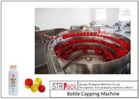 Press Push On Automatic Bottle Capping Machine 8 Heads For Edible Oil / Talcum Powder