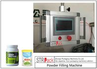 High Speed Inline Powder Bottle Filling Machine With PLC Controlling System Speed 120 CPM