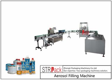 Rotary Automatic Aerosol Gas Filling Machine Capacity 3600CPH For Butane Gas