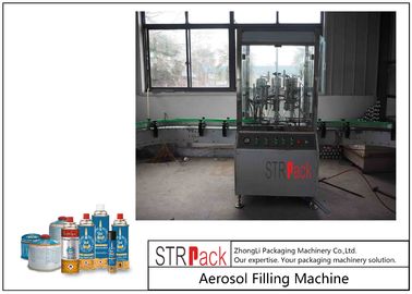 Rotary Automatic Aerosol Gas Filling Machine Capacity 3600CPH For Butane Gas