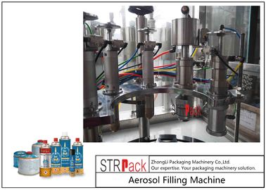 Rotary Automatic Aerosol Gas Filling Machine Capacity 3600CPH For Butane Gas