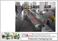 Chemicals Bottle Packing Machine Line Rolling Type Manual Catonning Packing Conveyor