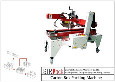 Flaps Carton Packing Machine / Automatic Carton Folding Machine With Both Sides Drive