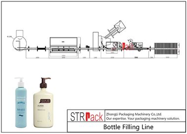 Cream Filler Paste Bottle Filling Line With 10 Nozzles Volumetric Piston Filling Machine