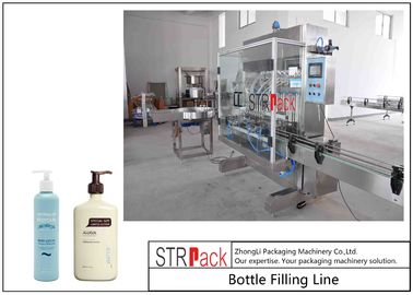 Cream Filler Paste Bottle Filling Line With 10 Nozzles Volumetric Piston Filling Machine