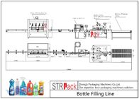 Chemicals Bottle Filling Line / Foaming Detergent Filling Machine Line With Servo Filling Machine
