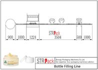 Face Cream Jar Filling Line / Paste Piston Filling Machine Line With Touch Screen Control