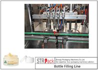 Face Cream Jar Filling Line / Paste Piston Filling Machine Line With Touch Screen Control