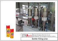 Large Capacity Aerosol Paint Filling Machine Line With Gassing Machine And Automatic Valve Placer