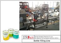 Industrial Automatic Liquid Filling Line With Piston Filling Machine And Automatic Bottle Labeler