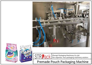 Powder / Granules Premade Pouch Packaging Machine High Efficiency With Linear Weigher