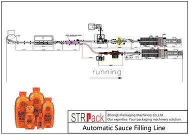 PLC Control Honey Jar Filling Line Automatic Liquid Filling Line GMP Standard