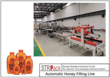 PLC Control Honey Jar Filling Line Automatic Liquid Filling Line GMP Standard