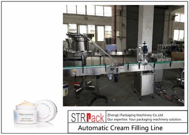 Stable Running Bottle Filling Line Cosmetic Cream Filling Machine With Capping