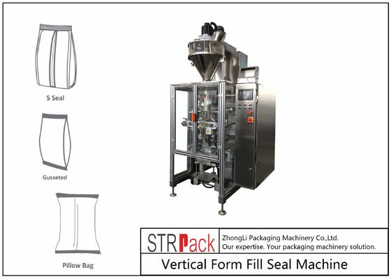 Pneumatic Control Powder Filling And Packing Machine PLC Servo System For Gusseted Bag