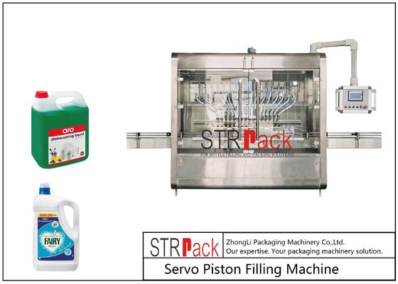 Automatic Linear Servo Piston Paste Filling Machine 10 Heads For Viscou