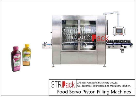 Fully Automated 1-5L Fruit and Vegetable Juice Bottles Piston Filling Machine With Volumetric Piston Filler