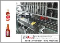 Automatic Chili Sauce Piston Filling Machine PLC Controled 12 Nozzles 250ML